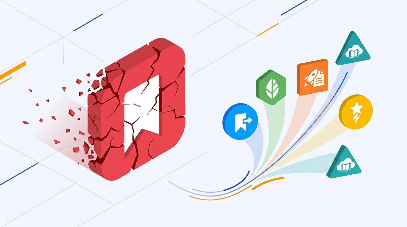 Illustration comparing Pocket alternatives in 2026 — various read-later and bookmark apps emerging after Pocket shutdown